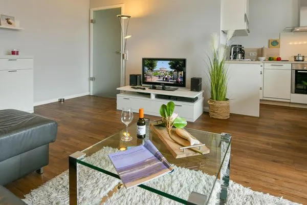 Wohnzimmer Haus Anna See Ferienwohnung Südperle