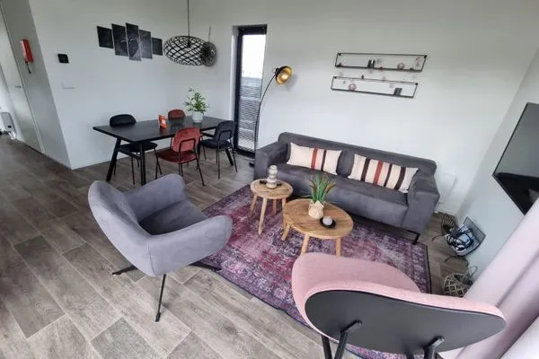 Wohnzimmer Enkhuizer Strand Enkhuizer Strandchalet mit Zaun Nr. 257