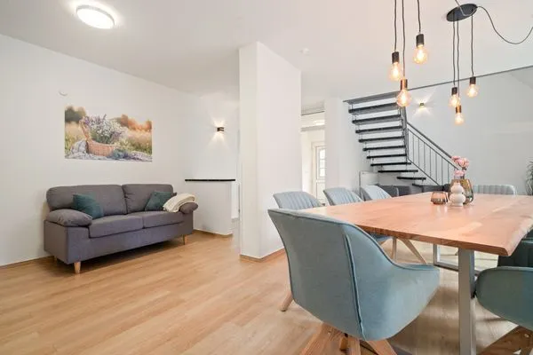 Ferienhaus Landhus Alt Schwerin offenener Wohnbereich  Landhus