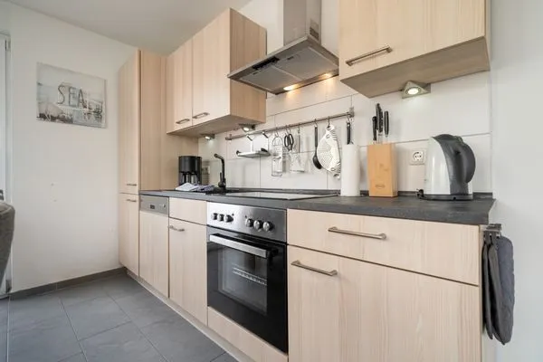 Ferienhaus Aurora Roebel praktische Kuechenzeile  Aurora