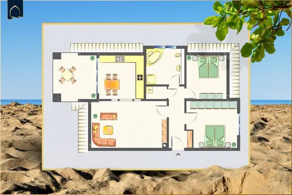 Grundriss  Ferienwohnung Koserow