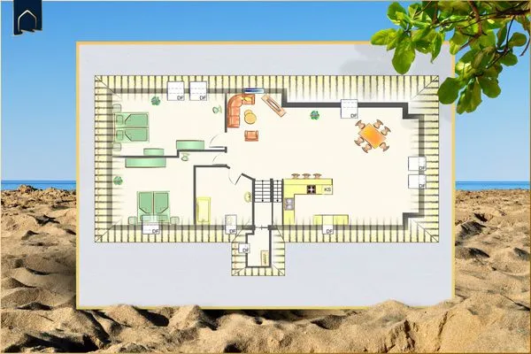 Grundriss  Ferienwohnung Dock12C