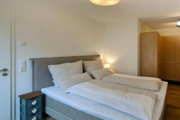 Schlafzimmer Haus Casper Ferienwohnung Watt'n Platz