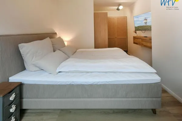 Schlafzimmer Haus Casper Ferienwohnung Watt'n Platz