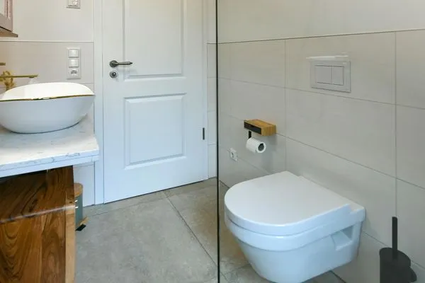 Badezimmer Haus Casper Ferienwohnung Watt'n Platz