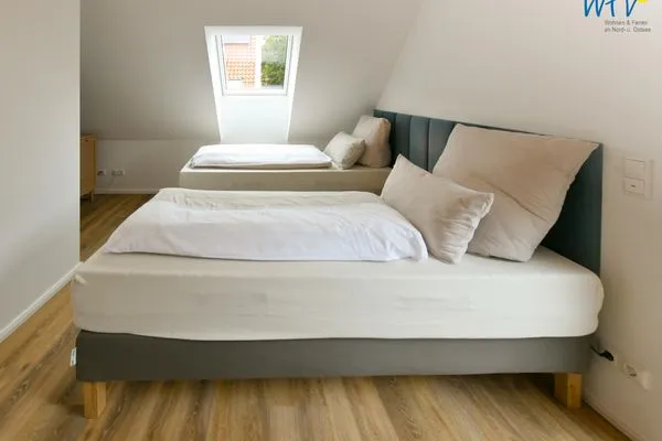 Schlafzimmer Haus Casper Ferienwohnung Watt'n Platz