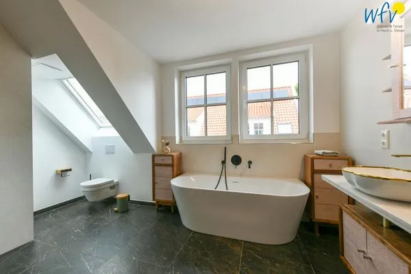 Badezimmer Haus Casper Ferienwohnung Watt'n Platz