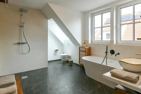 Badezimmer Haus Casper Ferienwohnung Watt'n Platz