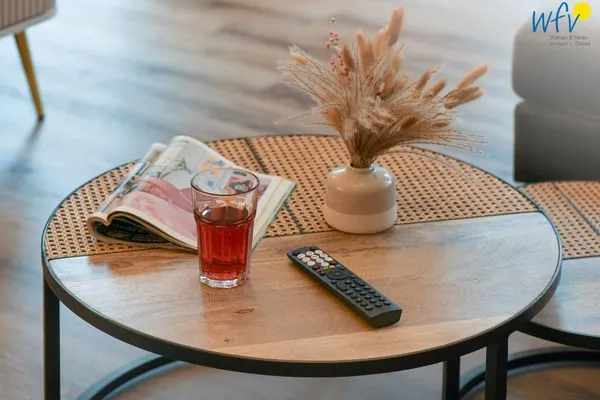 Wohnzimmer Haus Casper Ferienwohnung Strandstuuv