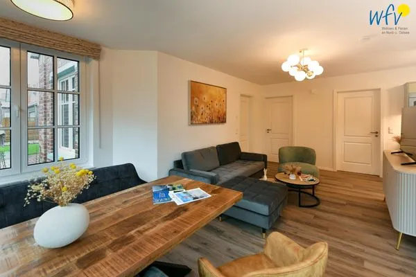 Wohnzimmer Haus Casper Ferienwohnung Strandstuuv