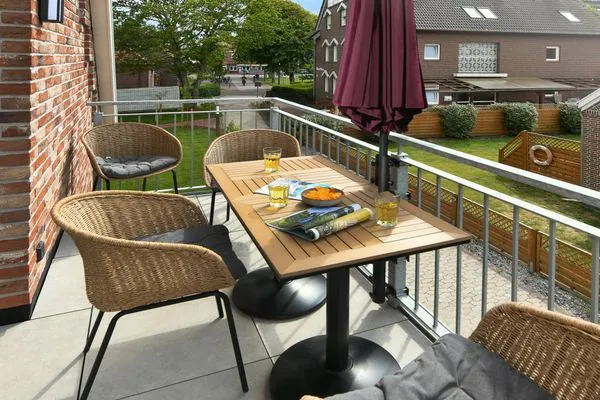 Balkon Haus Casper Ferienwohnung Watt'n Kiek