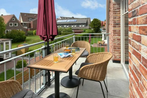 Balkon Haus Casper Ferienwohnung Watt'n Kiek
