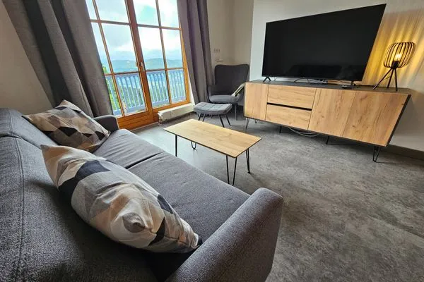 Wohnzimmer Ferienland Sonnenwald Ferienwohnung "Weitblick zum Arber" Apartment 15