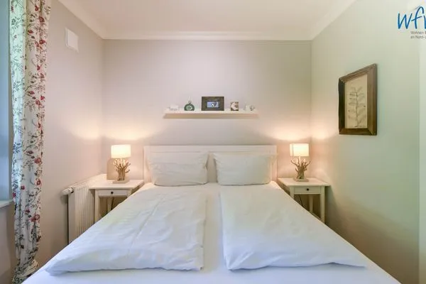 Schlafzimmer Villa Dorfgroden Ferienwohnung Strandvogt