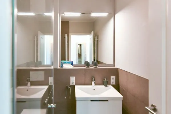 Badezimmer Villa Dorfgroden Ferienwohnung Strandvogt