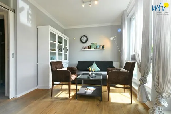 Wohnzimmer Villa Dorfgroden Ferienwohnung Strandvogt