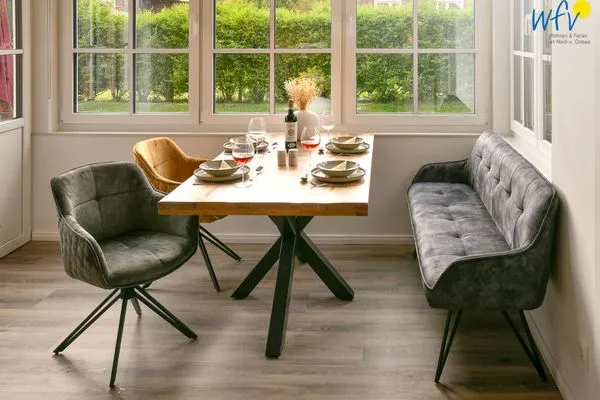 Wohnzimmer Haus Christine Ferienwohnung Düünstuuv