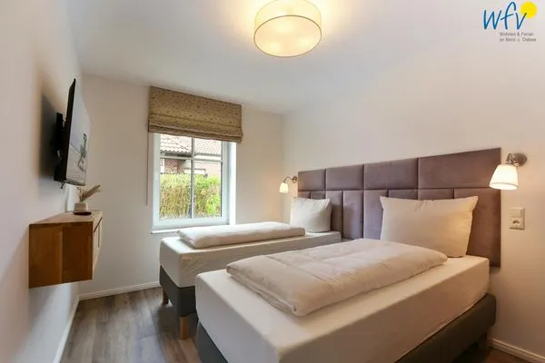 Schlafzimmer Haus Christine Ferienwohnung Düünstuuv