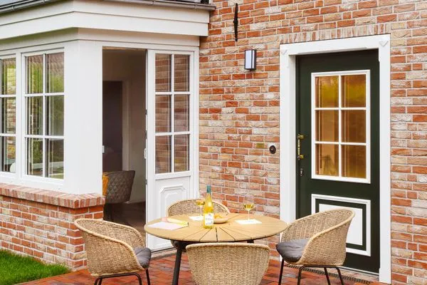 Terrasse Haus Christine Ferienwohnung Düünstuuv