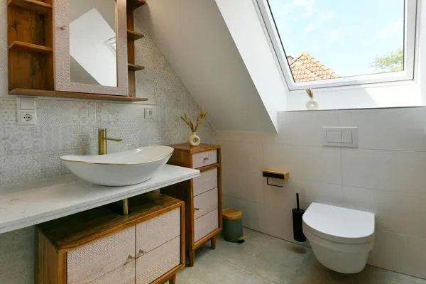 Badezimmer Haus Christine Ferienwohnung Watt'n Utkiek