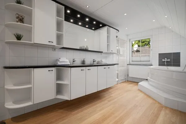 Ferienhaus Landhus Alt Schwerin Badezimmer  Landhus