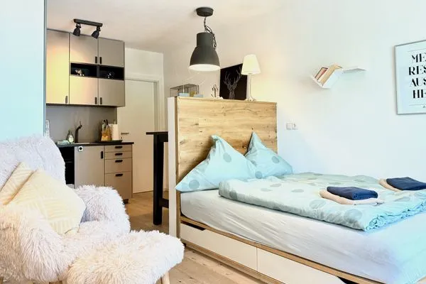 Ferienhaus Allgäutraum Ferienapartment Allgäuträumchen Seenahes Allgäu - Wohnbereich