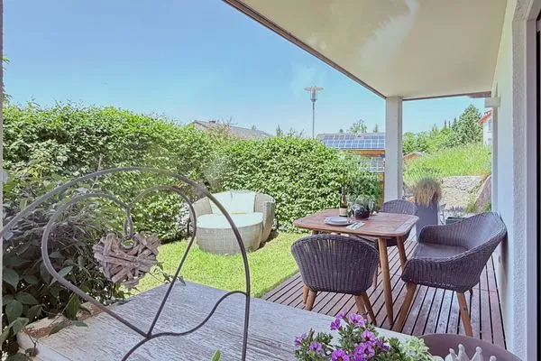 Ferienhaus Allgäutraum Ferienwohnung Allgäutraum Seenahes Allgäu - Terrasse