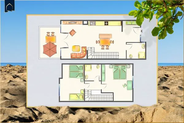 Grundriss  Ferienhaus Strandrose