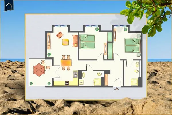 Grundriss  Ferienwohnung SonnenReich