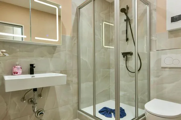 Badezimmer Haus Nautica Ferienwohnung 112