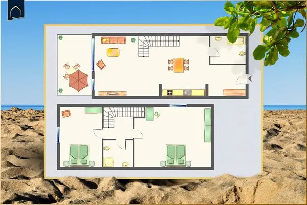 Grundriss  Ferienhaus Nordhorn