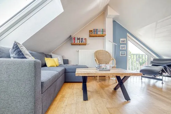 L-Sofa mit Couchtisch Residenz am Strand Seeschwalbe - Wohnung 4-62