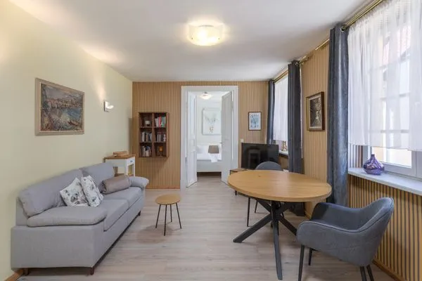 Ferienwohnung Hochzeitskoje Waren Wohnbereich  Hochzeitskoje