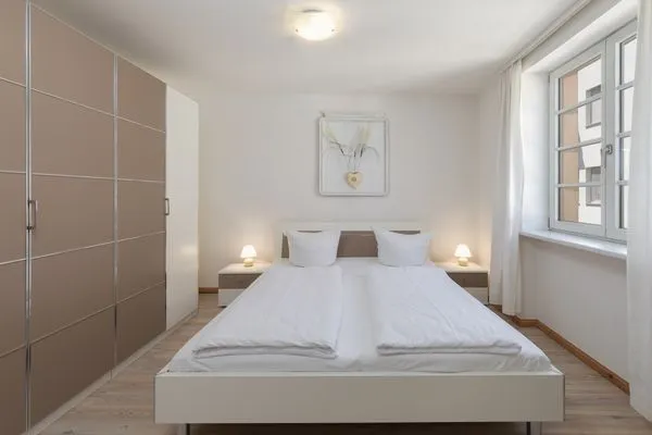 Ferienwohnung Hochzeitskoje Waren Schlafzimmer  Hochzeitskoje