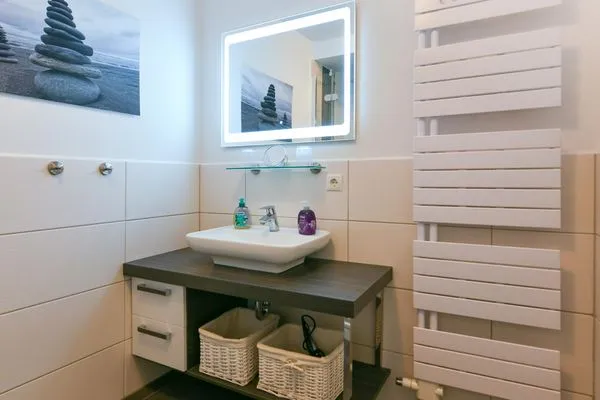 Badezimmer Haus Dünenblick Ferienwohnung 20