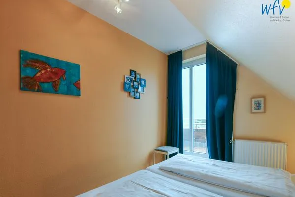 Schlafzimmer Haus Dünenblick Ferienwohnung 20