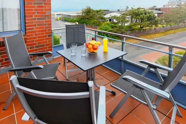 Balkon Haus Dünenblick Ferienwohnung 20