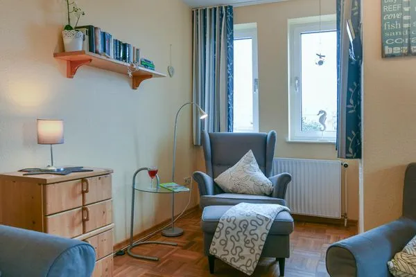 Wohnzimmer Haus Dünenblick Ferienwohnung 20