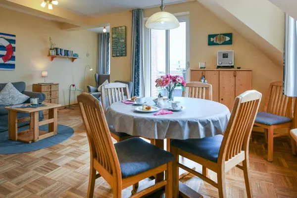 Wohnzimmer Haus Dünenblick Ferienwohnung 20