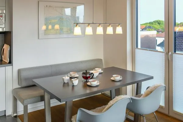 Wohnzimmer Haus Seeblick Ferienwohnung Strandgold