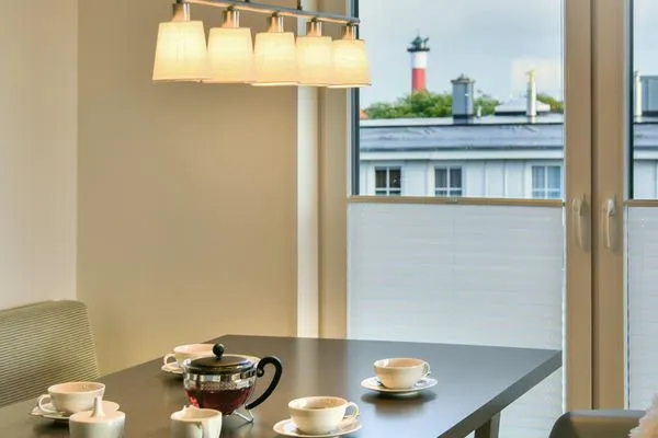 Wohnzimmer Haus Seeblick Ferienwohnung Strandgold