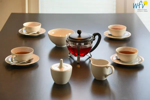 Wohnzimmer Haus Seeblick Ferienwohnung Strandgold