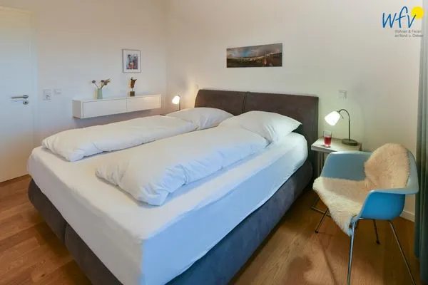 Schlafzimmer Haus Seeblick Ferienwohnung Strandgold