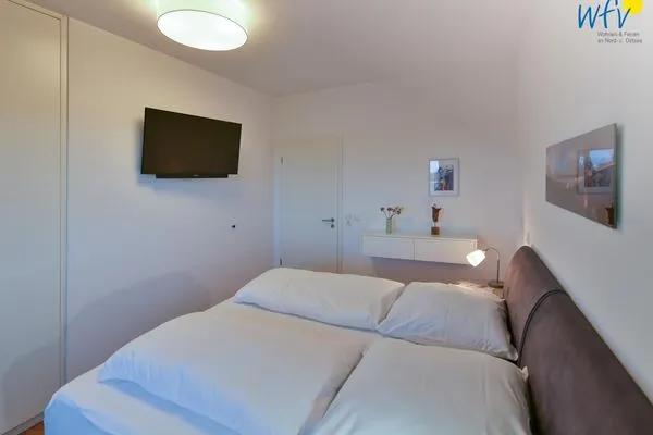 Schlafzimmer Haus Seeblick Ferienwohnung Strandgold