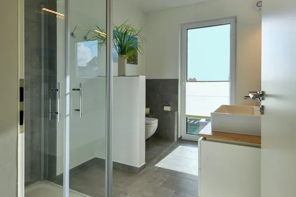 Badezimmer Haus Seeblick Ferienwohnung Strandgold