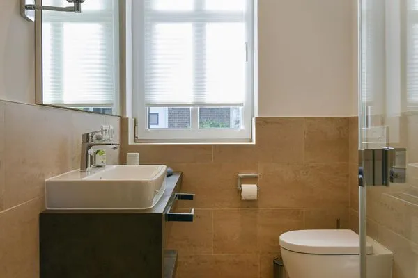 Badezimmer Ferienhaus Charlotte 48 Ferienwohnung kleine Charlotte