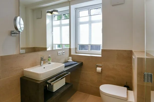 Badezimmer Ferienhaus Charlotte 48 Ferienwohnung kleine Charlotte