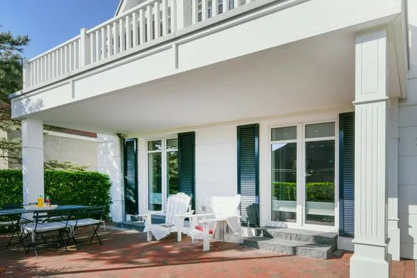 Terrasse Ferienhaus Charlotte 48 Ferienwohnung kleine Charlotte