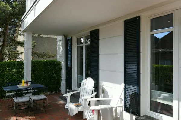 Terrasse Ferienhaus Charlotte 48 Ferienwohnung kleine Charlotte