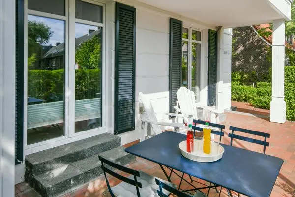 Terrasse Ferienhaus Charlotte 48 Ferienwohnung kleine Charlotte